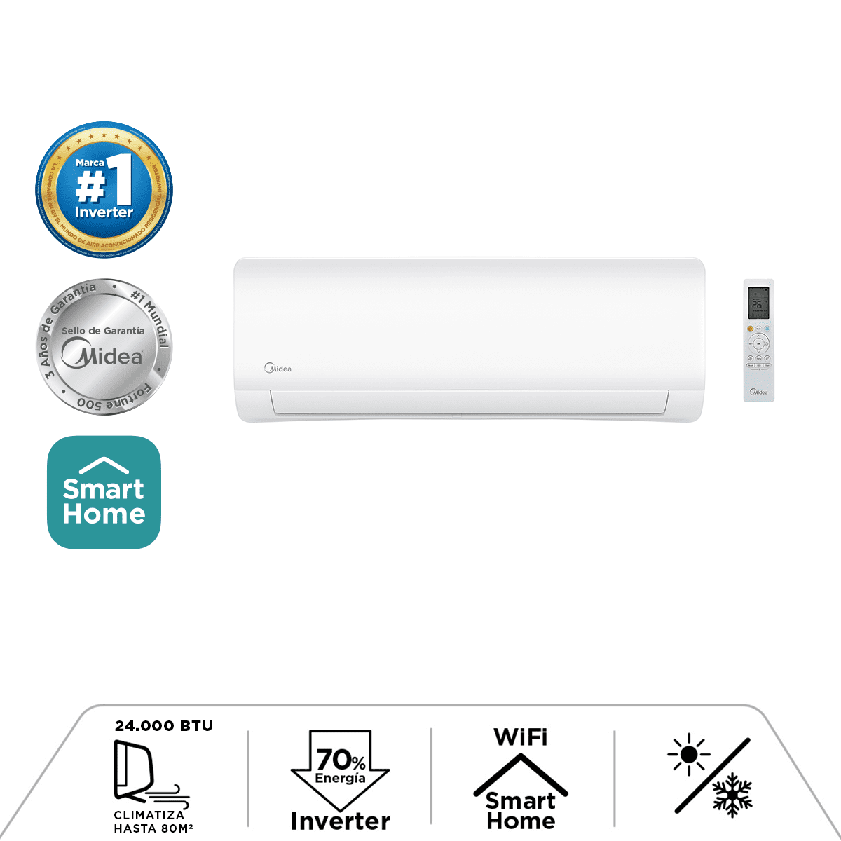A/C Split Muro Midea Xtreme Dura 18000 BTU Inverter - Qlima